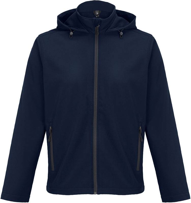 SOL'S|Race Hooded Men, Pánska 2vrstv.softshell bunda s kapuc., modrá French Navy, XL