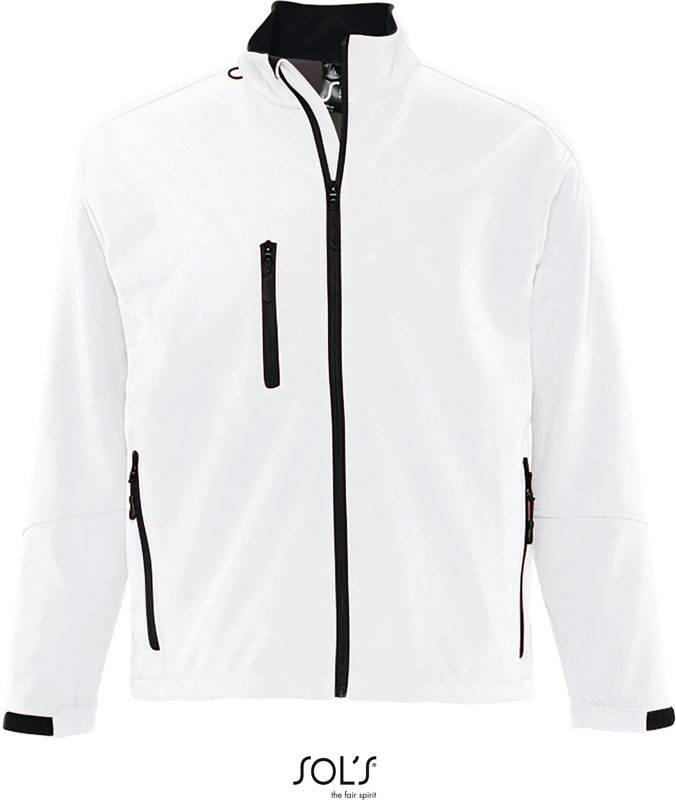 SOL'S | Relax, Pánska 3-vrst. softshell. bunda, biela, M