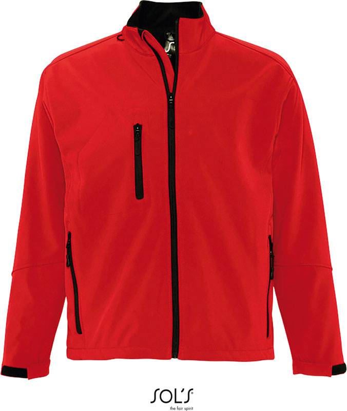 SOL'S | Relax, Pánska 3-vrst. softshell. bunda, červená pepper, XL