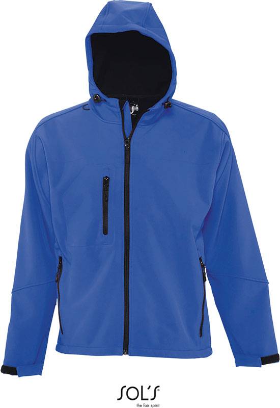 SOL'S | Replay Men, 3-vrst. softshell. bunda s kapucí, modrá royal, XXL