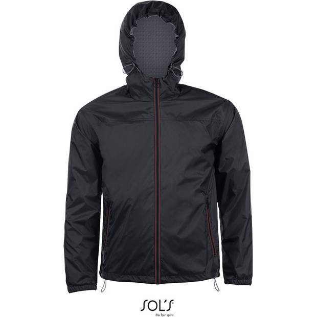 SOL'S | Skate, Polstrovaná unisex větrovka, černá - šedá d., XS SOL'S | Skate, Polstrovaná unisex větrovka, černá - šedá d., XS