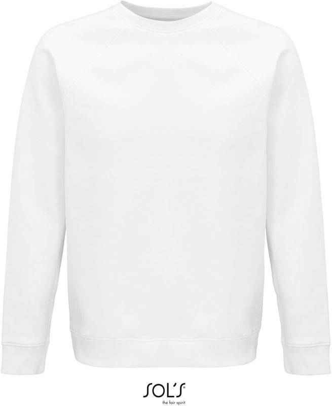 SOL'S | Space, Unisex bio raglánová mikina, bílá, XS