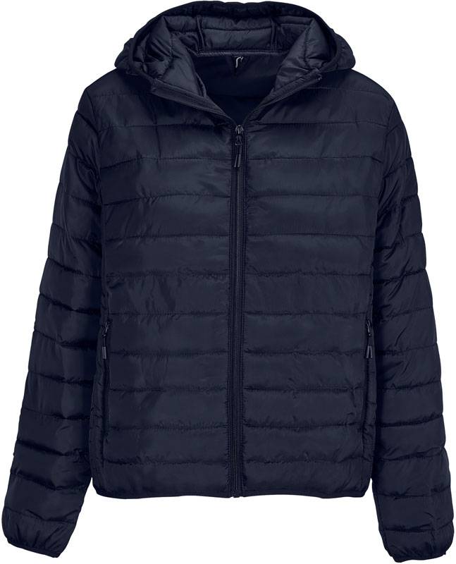 SOL'S|Stream Jacket Women, Ľahká dámska prešív. bunda s kapuc., modrá French Navy, XXL