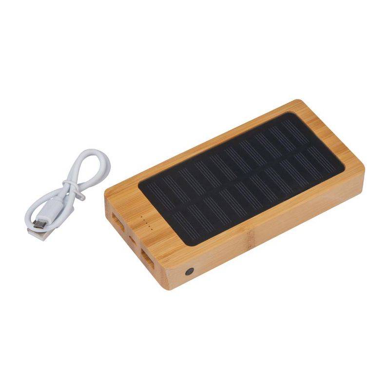 Solárny powerbank, hnedá béžová