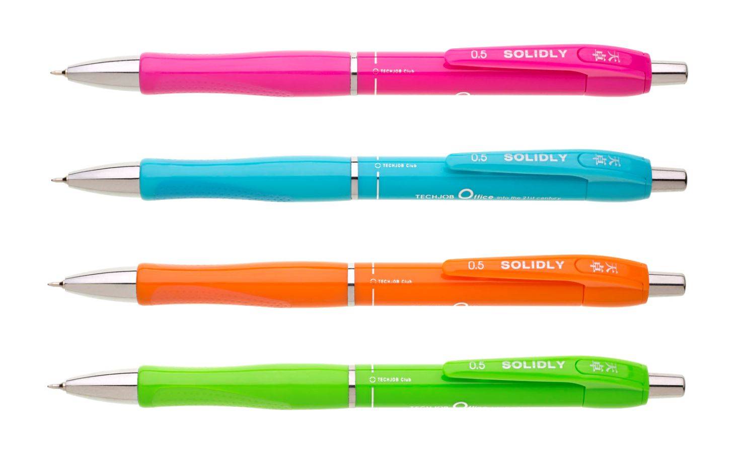 SOLIDLY NEON guľôčkové pero plast, viacfarebná