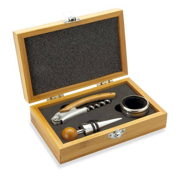 SONOMA sada na víno v bambusovém boxu