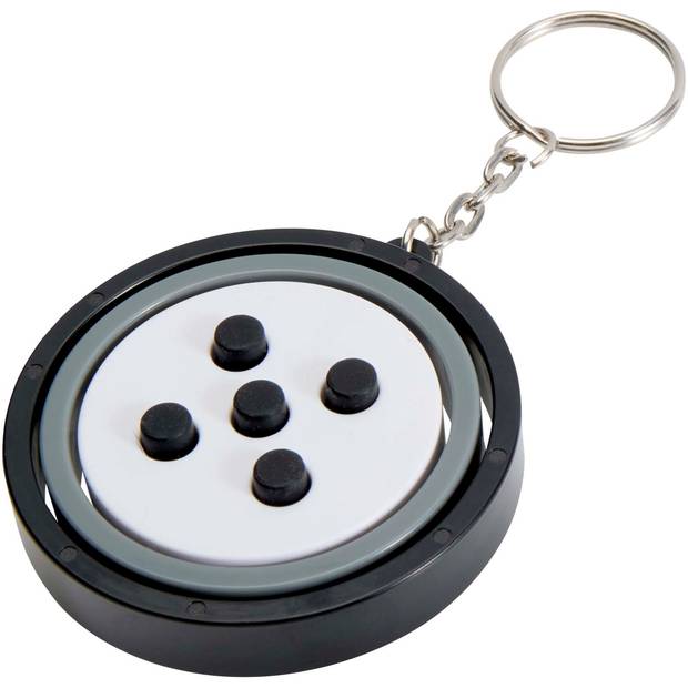 Spinx gyroskopický fidget prívesok na kľúče z recyklovaného plastu, čierna Spinx gyroskopický fidget prívesok na kľúče z recyklovaného plastu, čierna