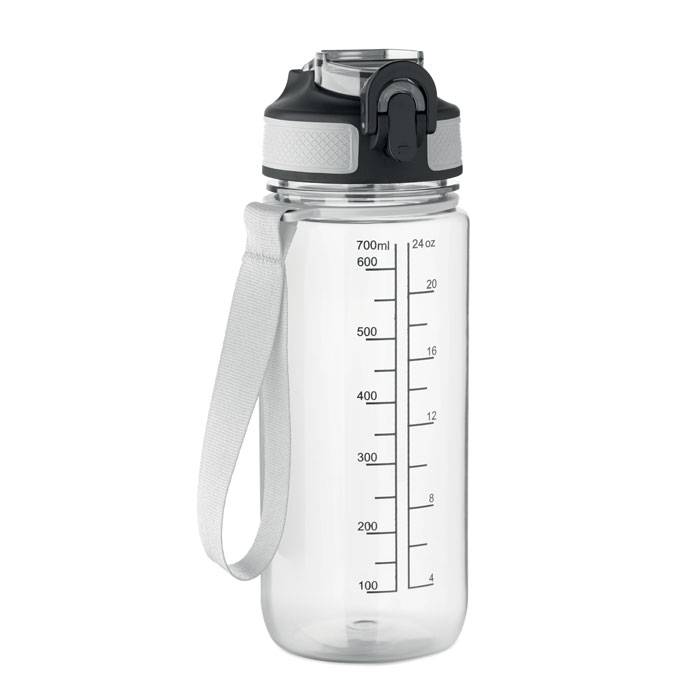 Športová fľaša na vodu, 700ml, transparentná