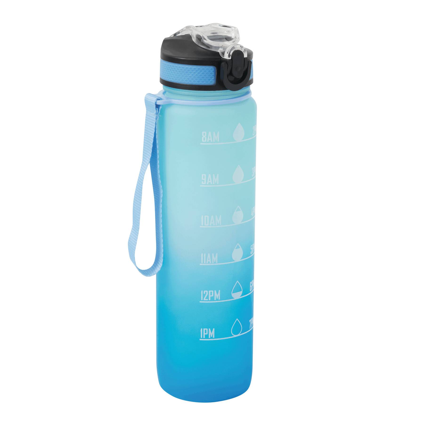 Športová fľaša na vodu HYDRO LEVEL, modrá