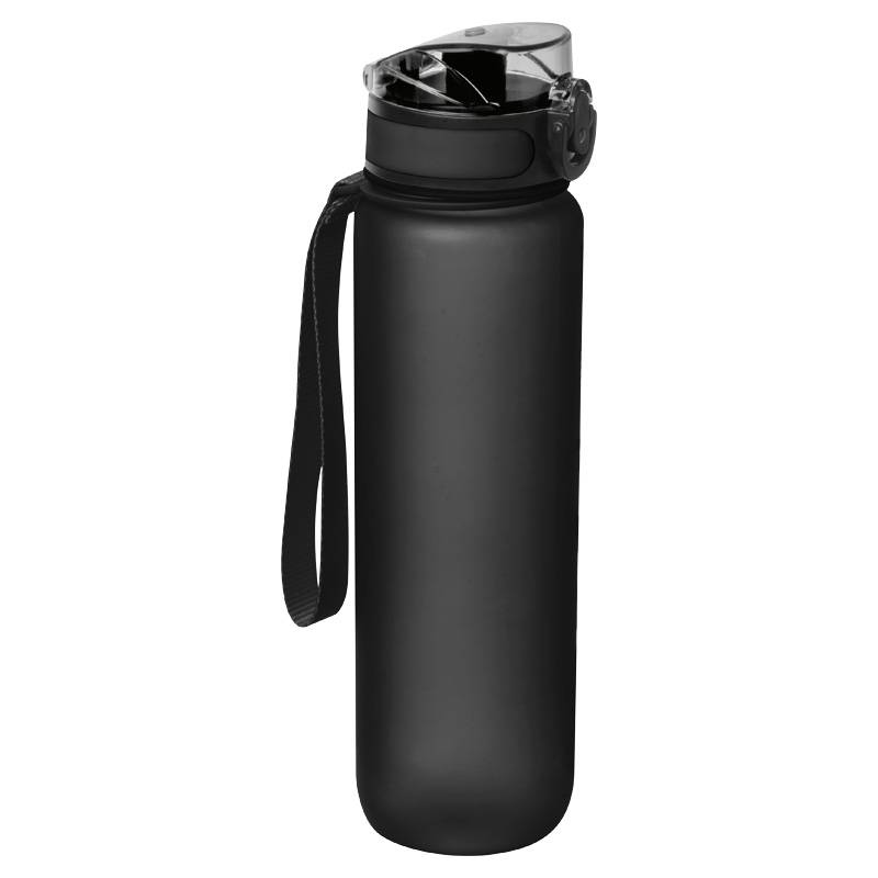 Sportovní láhev na pití vyrobená z Tritanu, černá