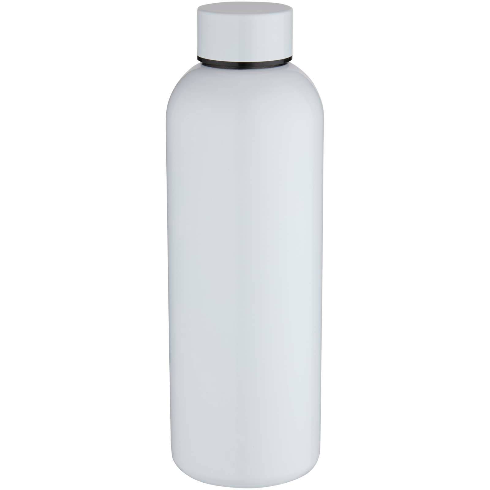 Spring 750ml RCS recykl. jednostenná nerezová fľaša na vodu so sublimačnou potlačou, biela