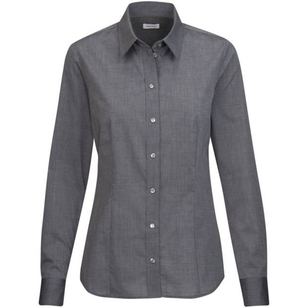 SST | Blouse Regular LSL, Popelínová dámská košile s dl. rukávem, šedá anthracite, 48 SST | Blouse Regular LSL, Popelínová dámská košile s dl. rukávem, šedá anthracite, 48