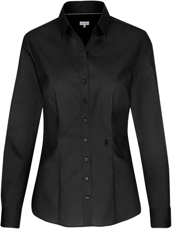 SST | Blouse Slim LSL, Dámská košile s dl. rukávem, černá, 36