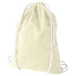 Stahovací batoh, bavlna, přírodní