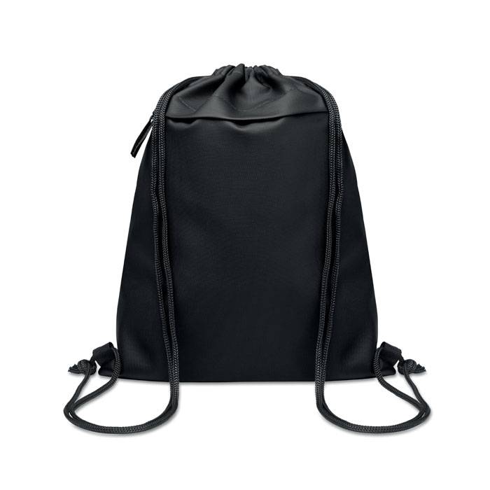 Sťahovací batoh z 600D RPET, čierna