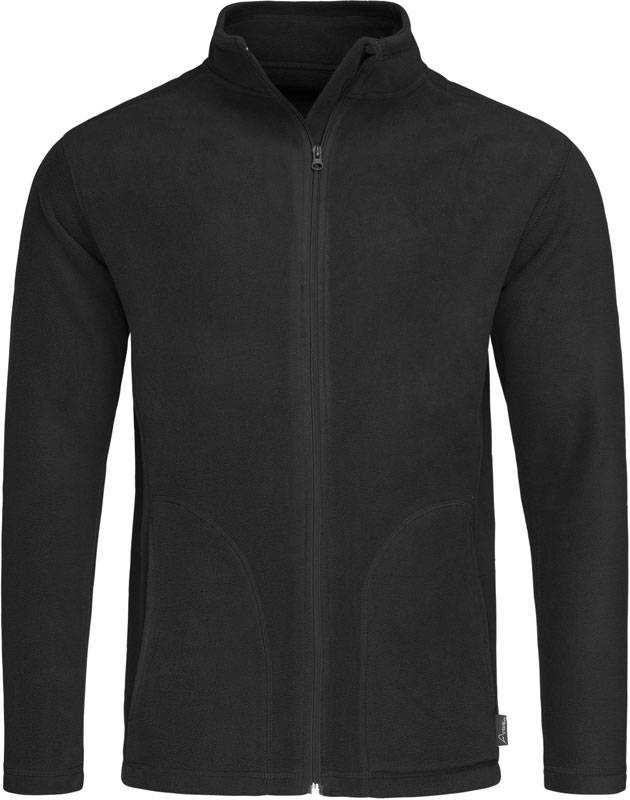 Stedman|Fleece Jacket Men, Pánska flís.bunda, čierna Opal, L