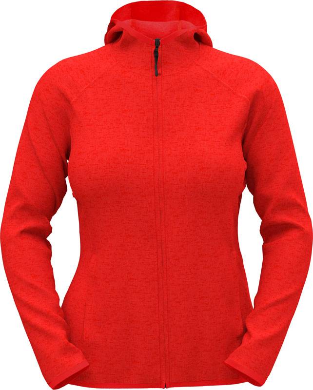 Stedman|Lux Knit Fleece Jacket, Dámska flís.bunda s kapuc., červená Scarlet Heather., M
