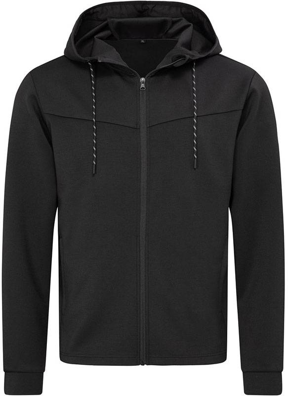 Stedman|Scuba Jacket Men, Pánska Scuba bunda s kapuc., čierna Opal, XL