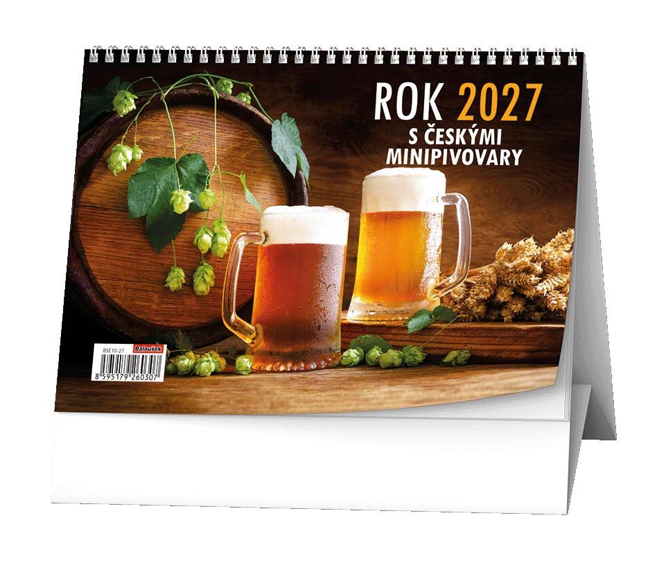 Stolní kalendář - Rok 2027 s českými minipivovary