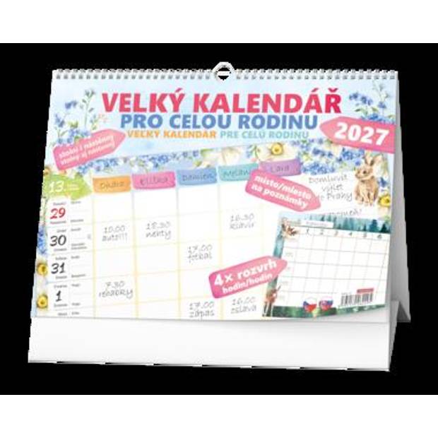 Stolní kalendář - Velký kalendář pro celou rodinu Stolní kalendář - Velký kalendář pro celou rodinu
