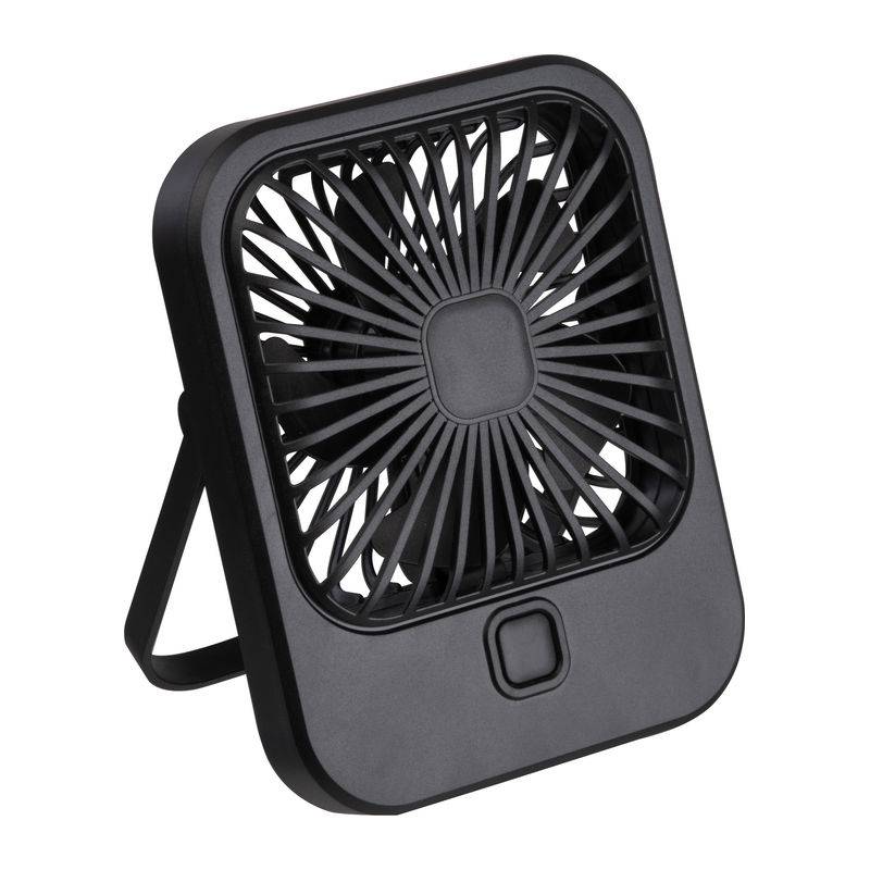 Stolný ventilátor s batériou, 500 mAh, čierna