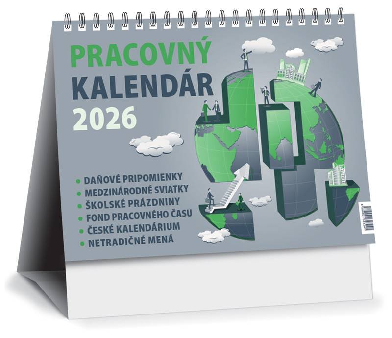 Stolový kalendár Pracovný malý 2026