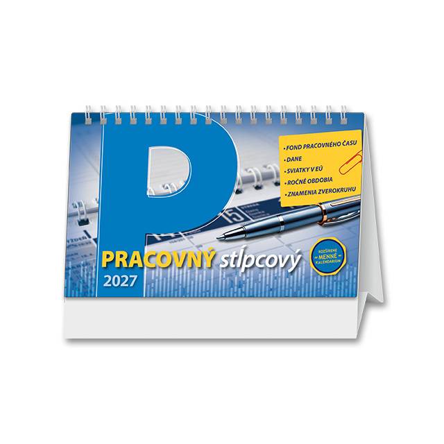 Stolový kalendár Pracovný stĺpcový 2027