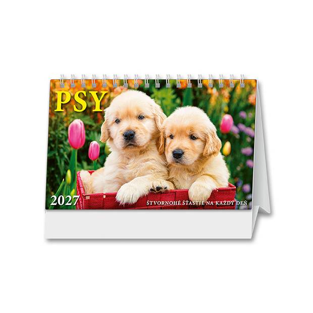 Stolový kalendár Psy 2027 Stolový kalendár Psy 2027