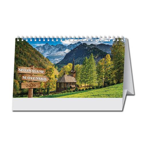 Stolový kalendár Spoznávame Slovensko 280 x 150 mm, 2026