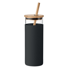 Obrázok ku produktu STRASS  Pohár s bambusovým viečkom , čierna