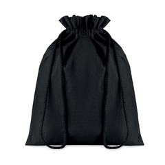 Obrázok ku produktu Stredné bavlnené vrecko na sťahovanie, 25x32cm, čierna