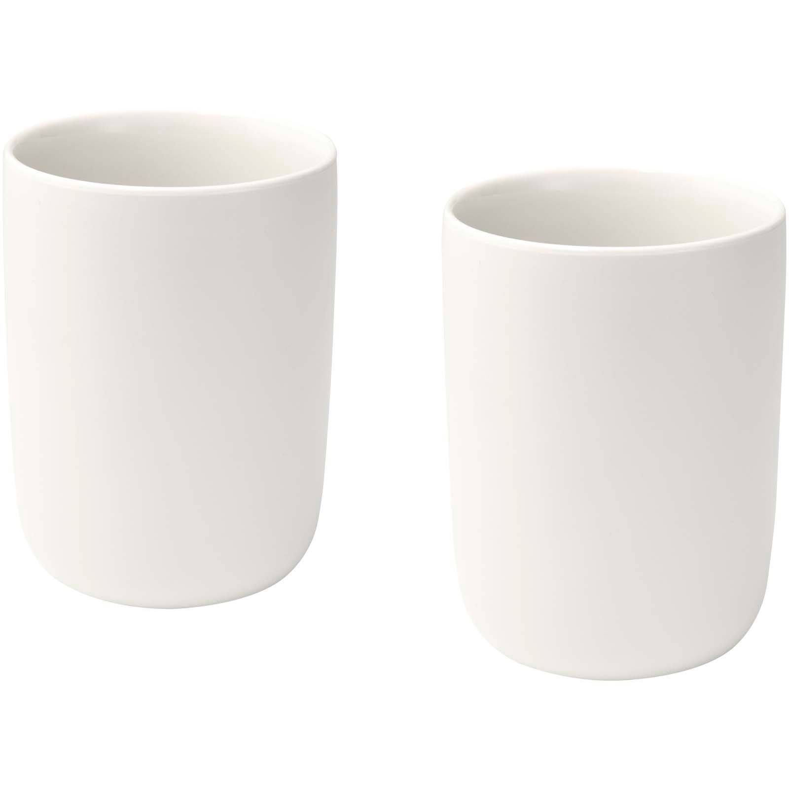 Súprava 2 keramických šálok Male, 350 ml, biela