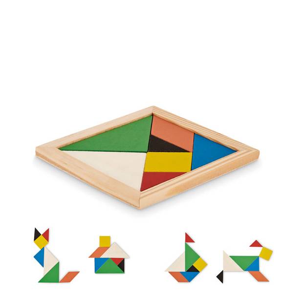 TANGRAM Drevené puzzle, viacfarebná TANGRAM Drevené puzzle, viacfarebná