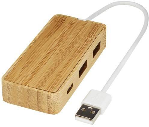 Tapas bamboo USB hub, hnedá