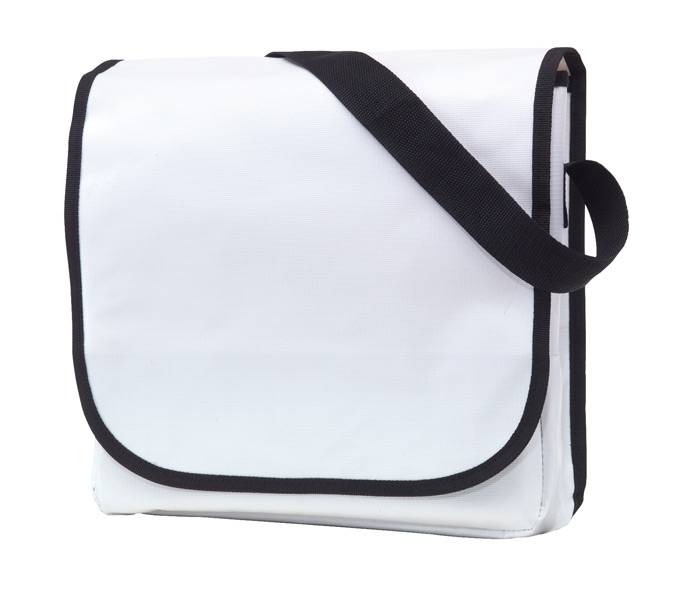 Taška na rameno z odolného materiálu, biela