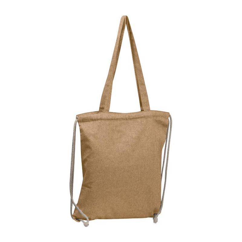 Taška z recyklovanej bavlny, hnedá, hnedá