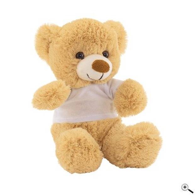 TEDDY plyšový medvídek v bílém tričku TEDDY plyšový medvídek v bílém tričku