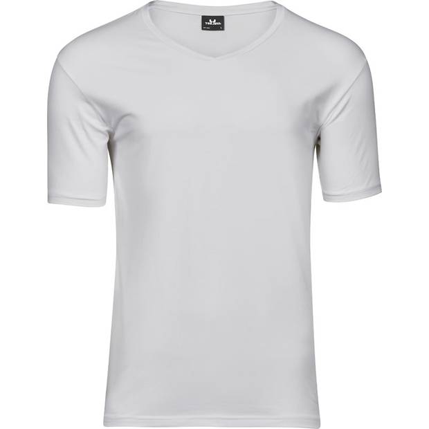 Tee Jays | 401, Pánské elastické tričko s výstřihem do V, bílá, S Tee Jays | 401, Pánské elastické tričko s výstřihem do V, bílá, S