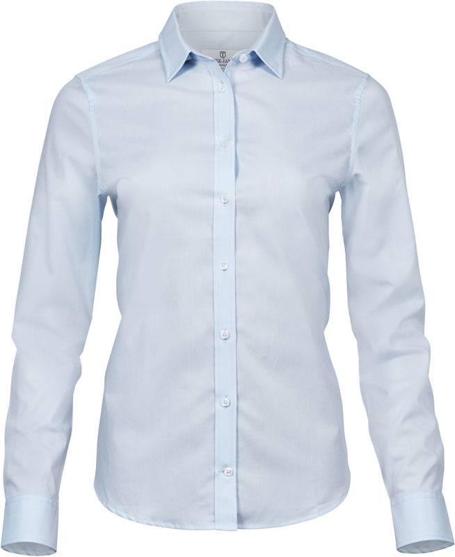 Tee Jays | 4025, Luxusná elastická halenka s dl. rukávom, modrá light, XXL