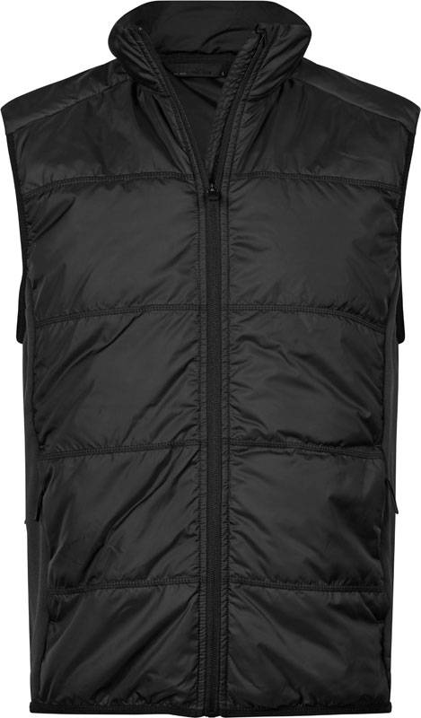 Tee Jays | 9114, Pánska hybridná strečová vesta, čierna - čierna, XS