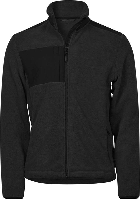 Tee Jays | 9120, Fleecová bunda "Mountain", čierna - čierna, 3XL