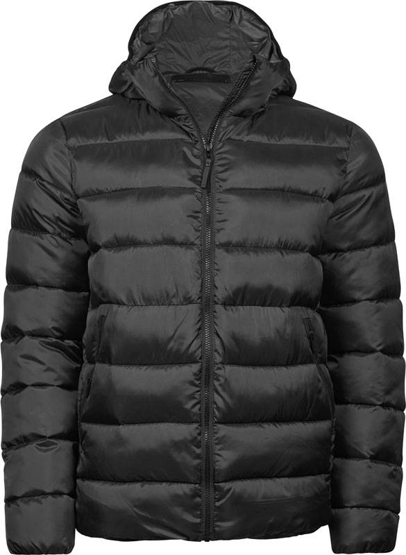Tee Jays | 9646, Lehká prošívaná bunda s kapucí, černá, XXL