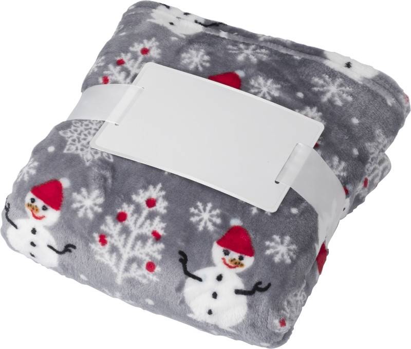 TEFANA flanelová fleecová deka s obrázky sněhuláky