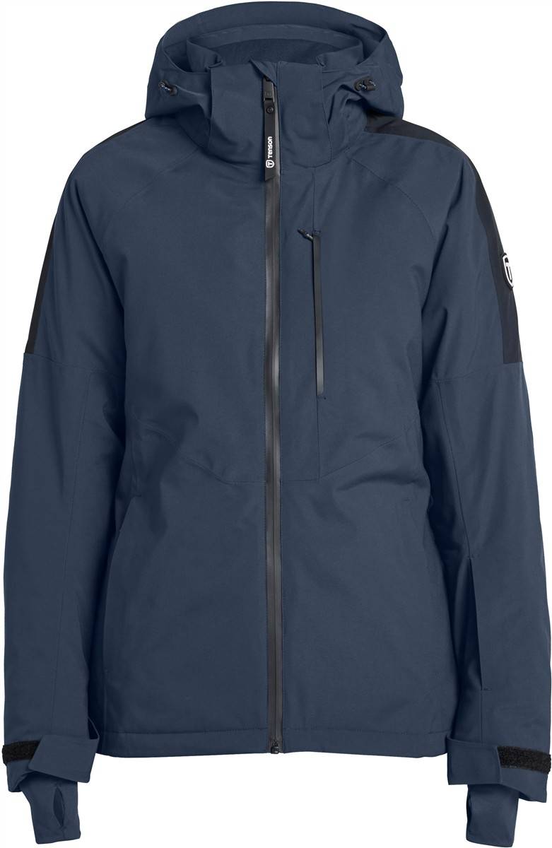 Tenson|Core Ski Jacket Women, Dámska lyžiarska bunda s kapuc., modrá Dark Navy, XS