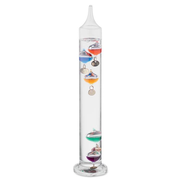 Teplomer Galileo sklenený 28cm, transparentná