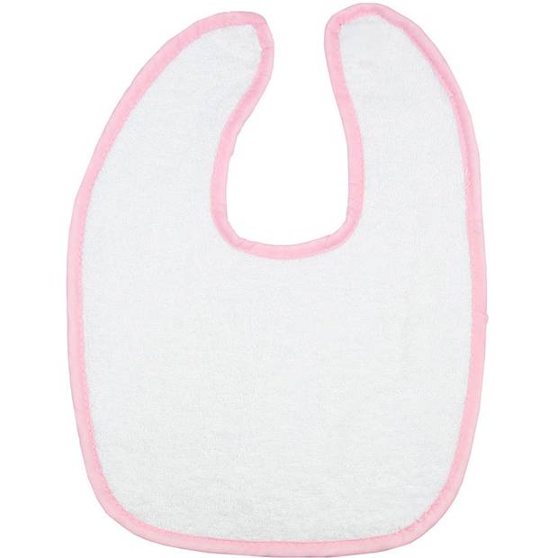 The One | Baby Bib, Dětský bryndák, bílá - pink, onesize The One | Baby Bib, Dětský bryndák, bílá - pink, onesize