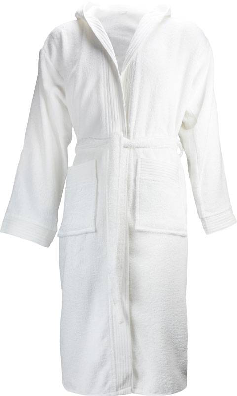 The One | Bathrobe hooded, Župan s kapucňou, biela, S/M