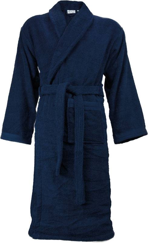 The One | Organic Bathrobe, Župan z bio bavlny, modrá navy, 2XL/3XL