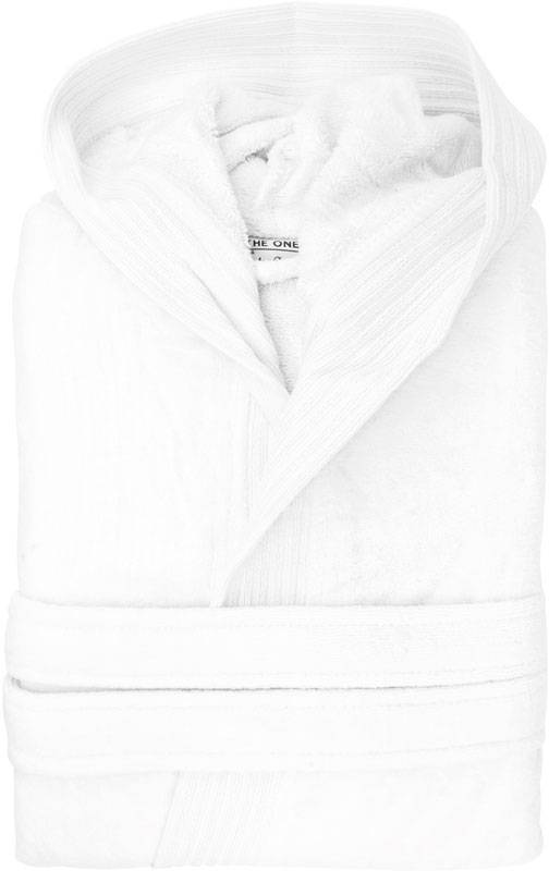The One | Velour Bathrobe, Župan s kapucňou, biela, S/M