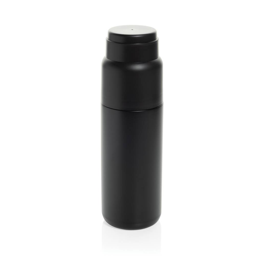 Thermocup RCS termosku z recykl. materiálov s pohárom 500ml, čierna